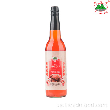 Botella de vidrio de 625 ml vinagre rojo